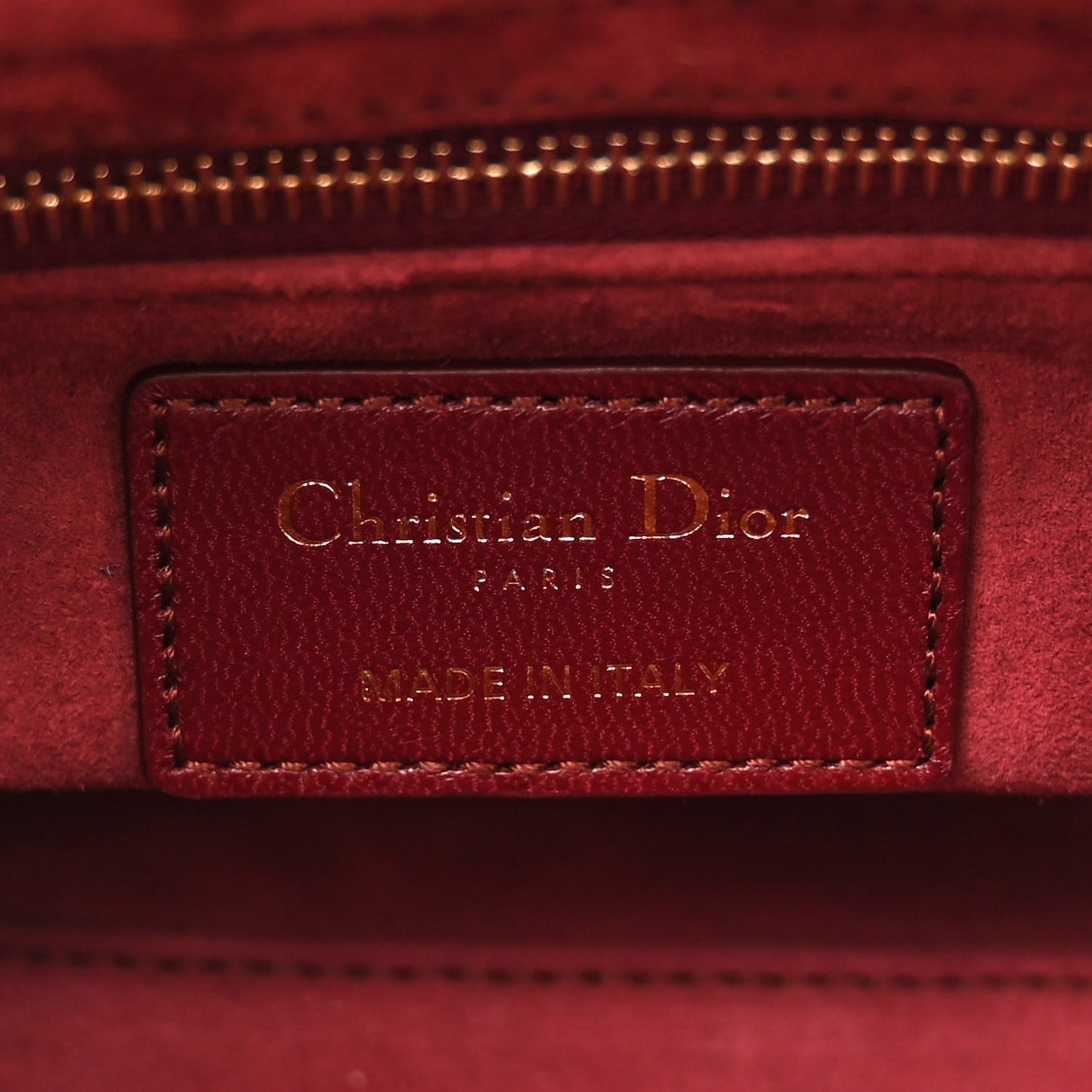 Lambskin Cannage Small My Lady ABC Dior Dark Red