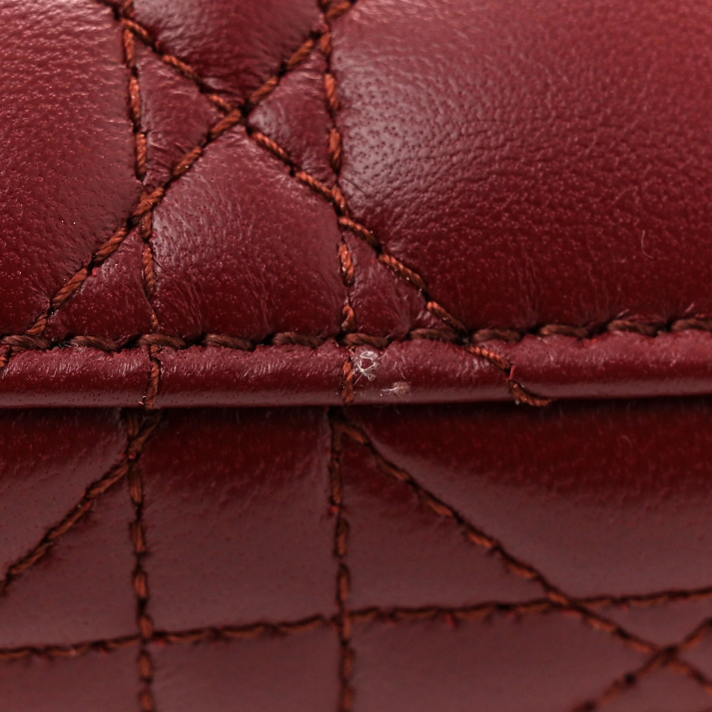 Lambskin Cannage Small My Lady ABC Dior Dark Red