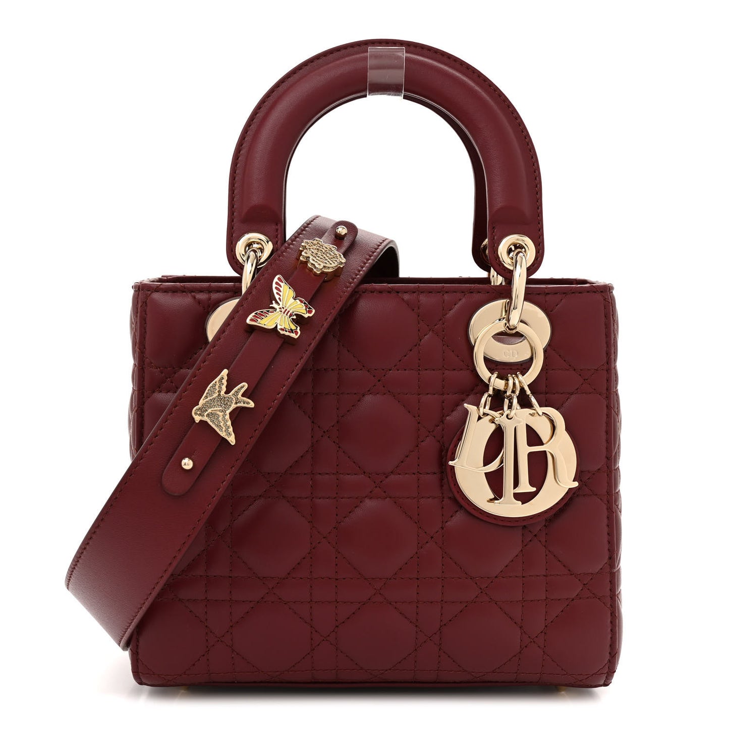 Lambskin Cannage Small My Lady ABC Dior Dark Red