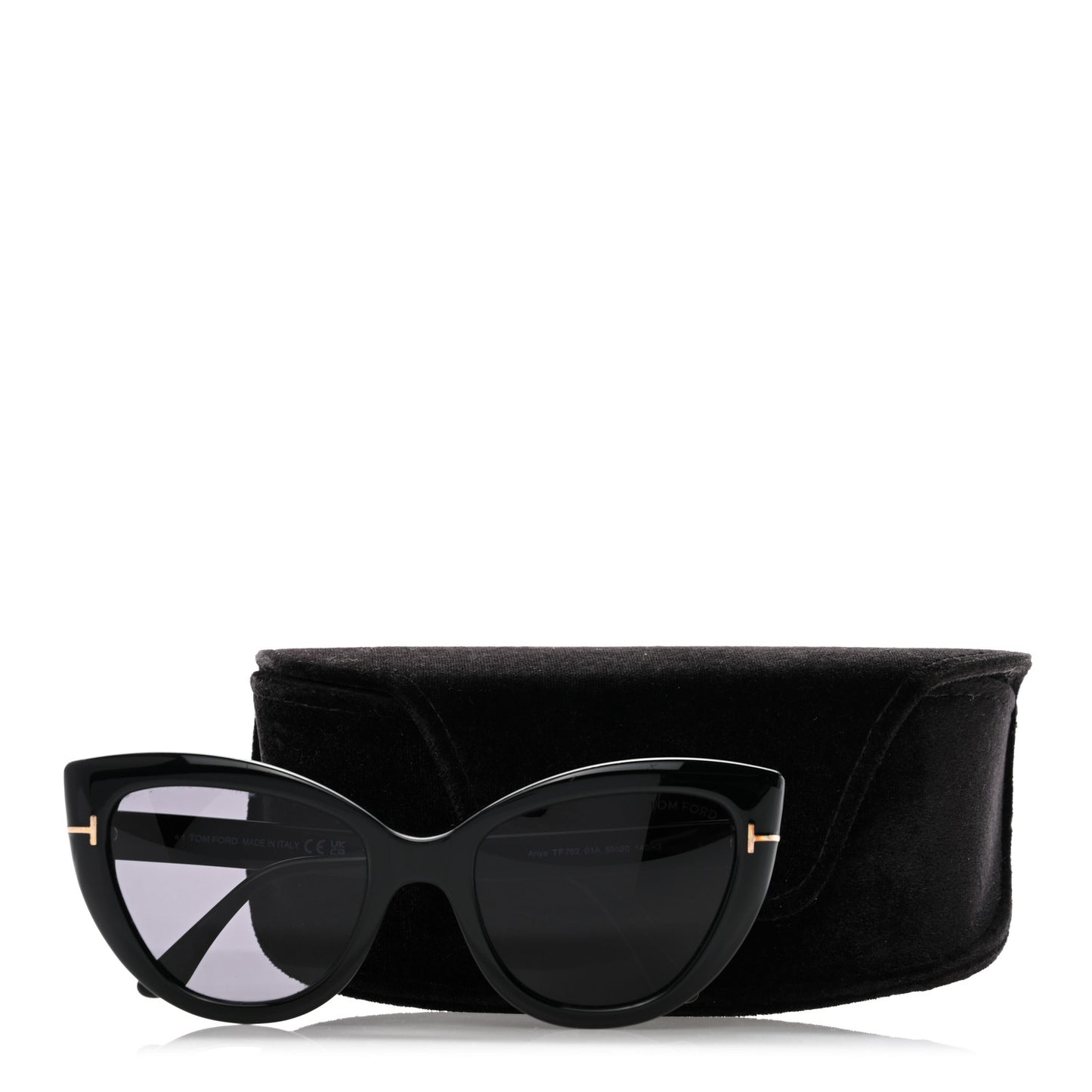 Tom Ford Acetate Anya Cat Eye Sunglasses TF762 Black