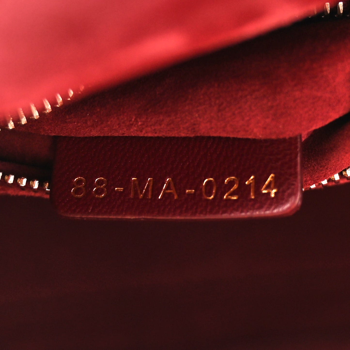 Lambskin Cannage Small My Lady ABC Dior Dark Red