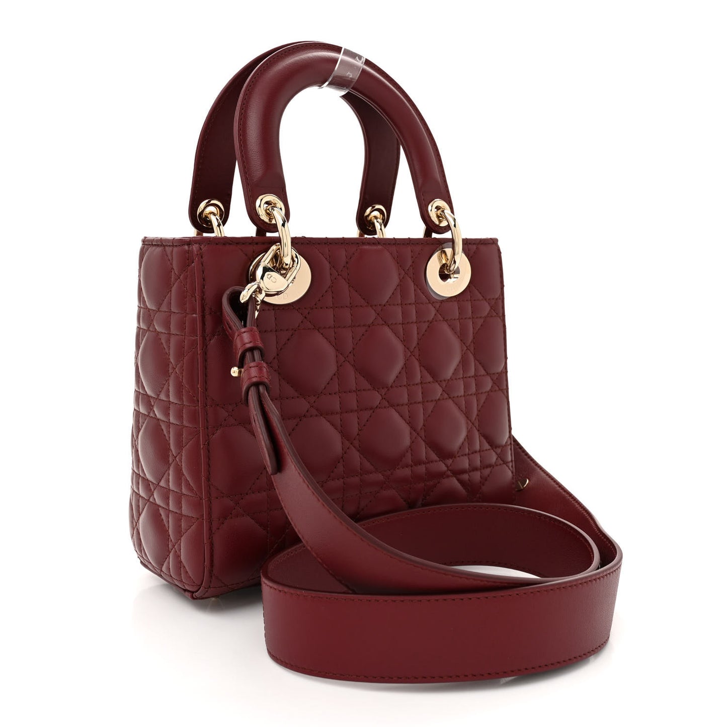 Lambskin Cannage Small My Lady ABC Dior Dark Red
